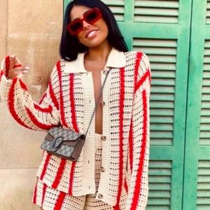 Zara Crochet Sweater Jacket